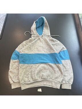 Gearing Up Medium Hoodie with Blue Stripe